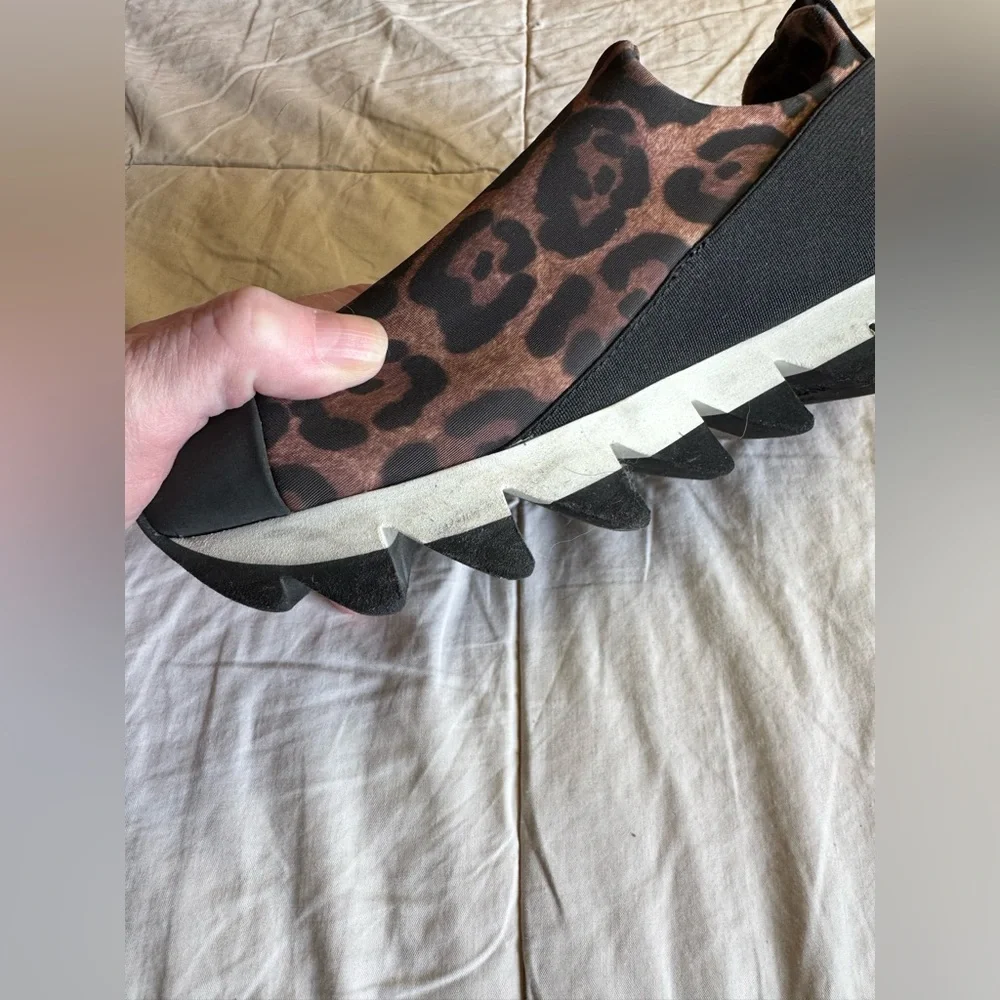 Dolce & Gabbana Ibiza Leopard Print‎ Slip On Sneakers, Size 6.5, EU 37